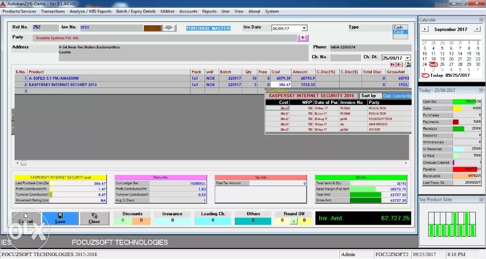 Offline Multiuser Easy to Use Medical Store Billing