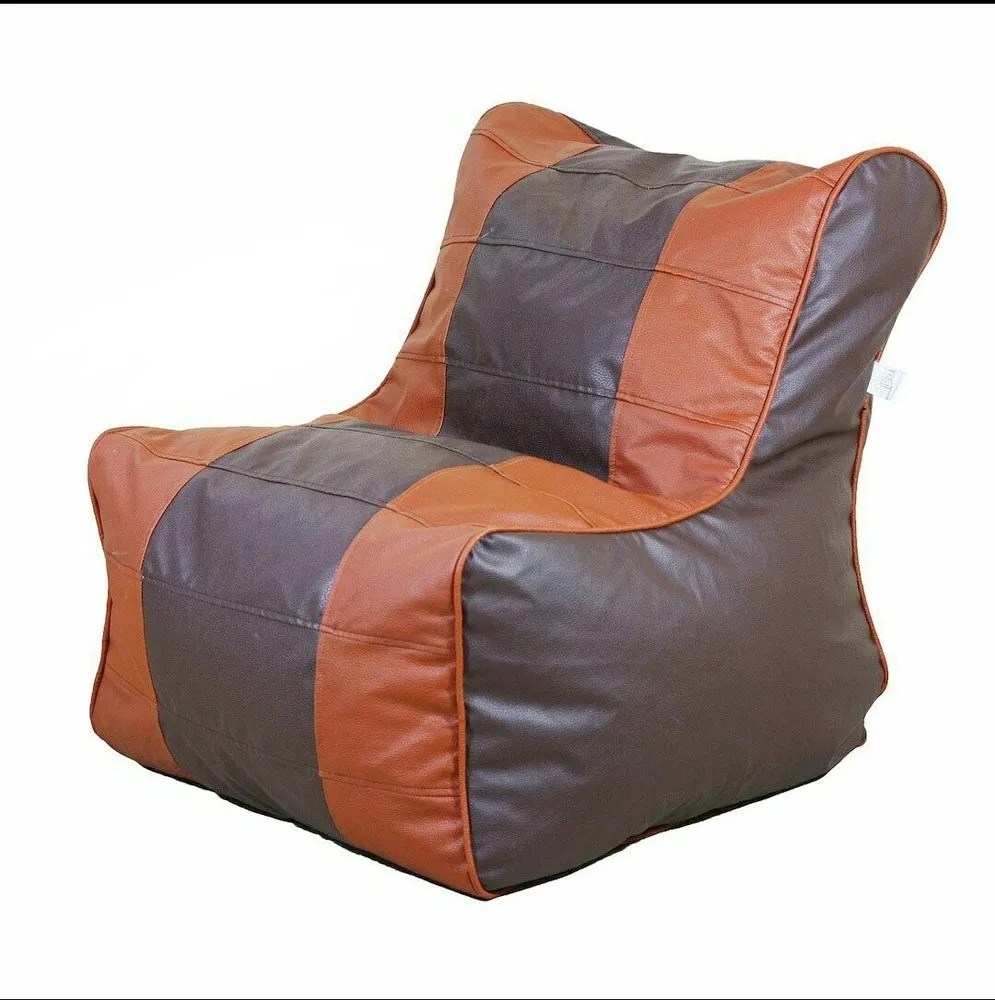Leather And Leatherete Brown And Multicolor Bean Bag Chairs at Rs 640