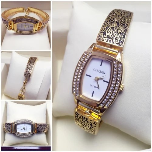 Watches Citizen Big Dial Kundan Bracelet Cutwork Watches Wholesaler