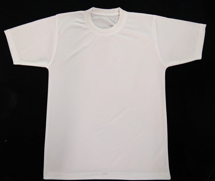 Polyester Plain White T Shirt, Rajan Sports Wear ID 19490089191