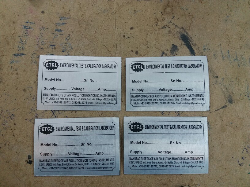 Aluminium Machine Name Plate Printing Service at Rs 30/piece in New