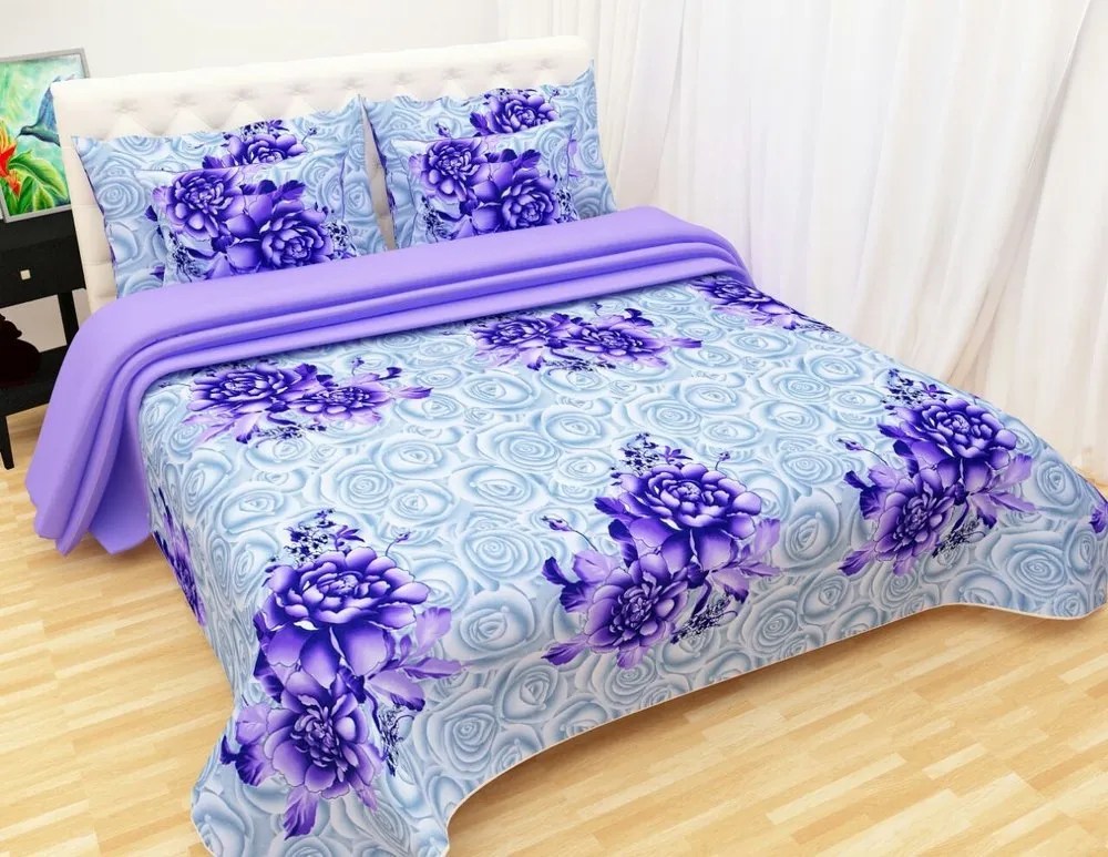 Blue Cotton Bed Sheet at Rs 325/set in Meerut ID 19911083573