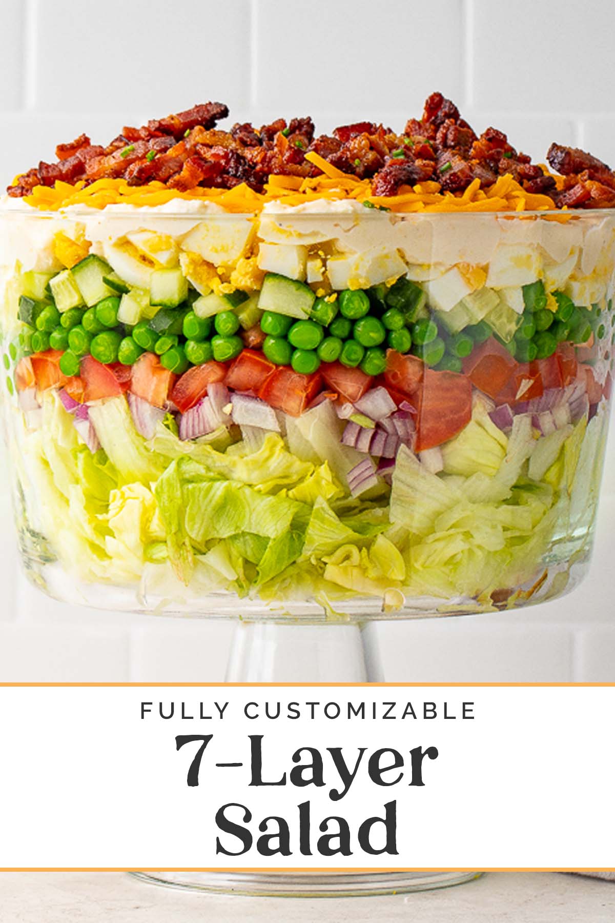 Easy 7 Layer Salad with Homemade Dressing 40 Aprons