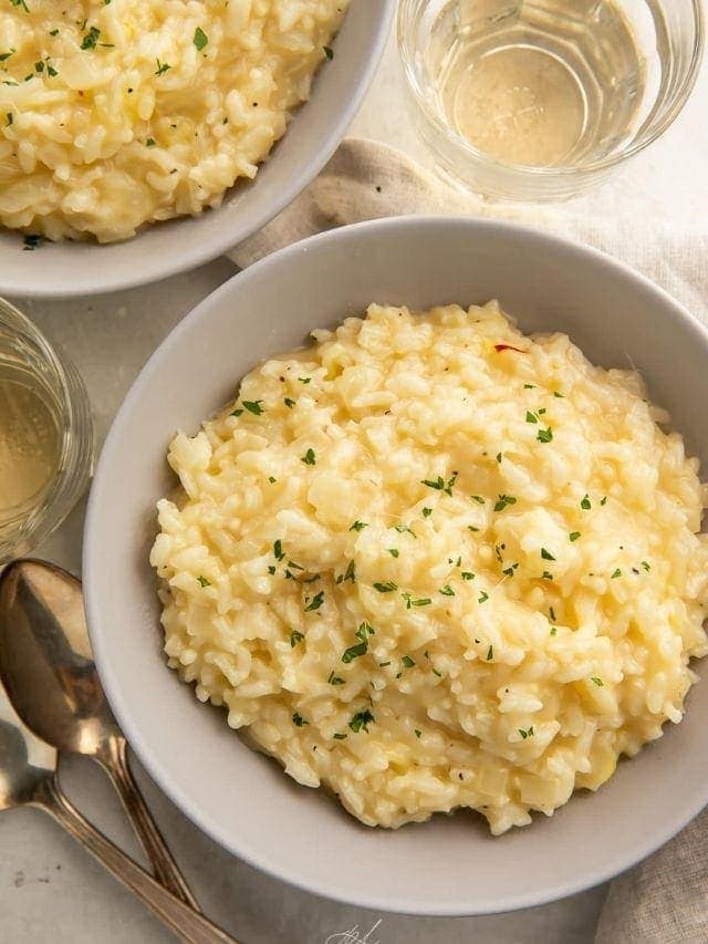 Easy Instant Pot Risotto with Parmesan (Vegetarian Option)