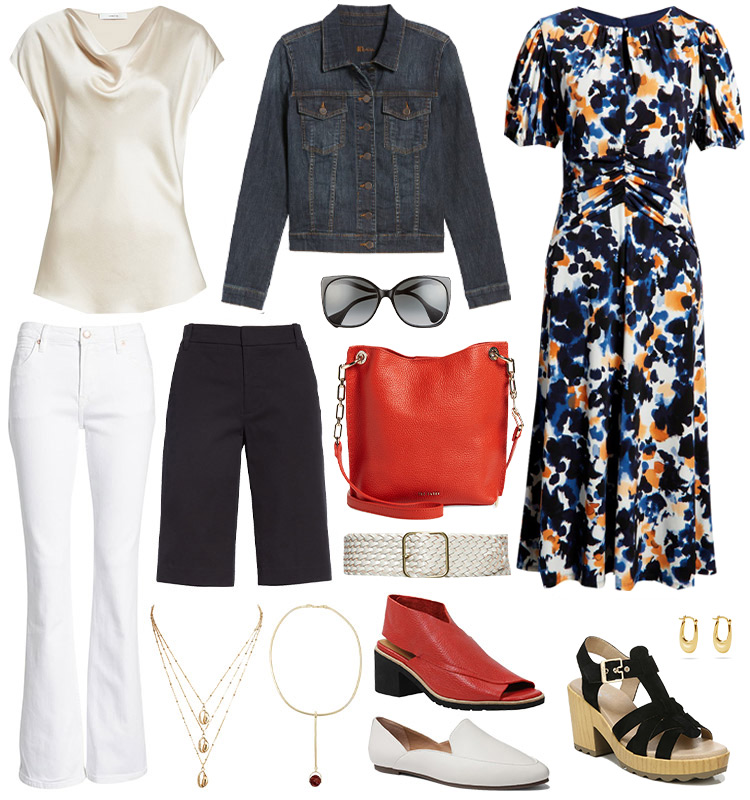 spring 2022 capsule wardrobe with countless outfits for spring 2022