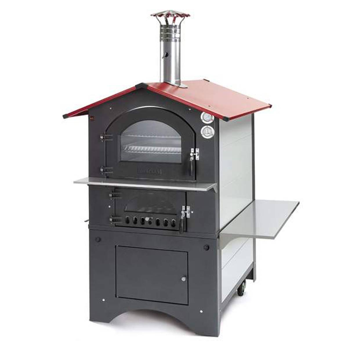 Forno a legna Gemignani a fuoco indiretto ventilato da esterno mod