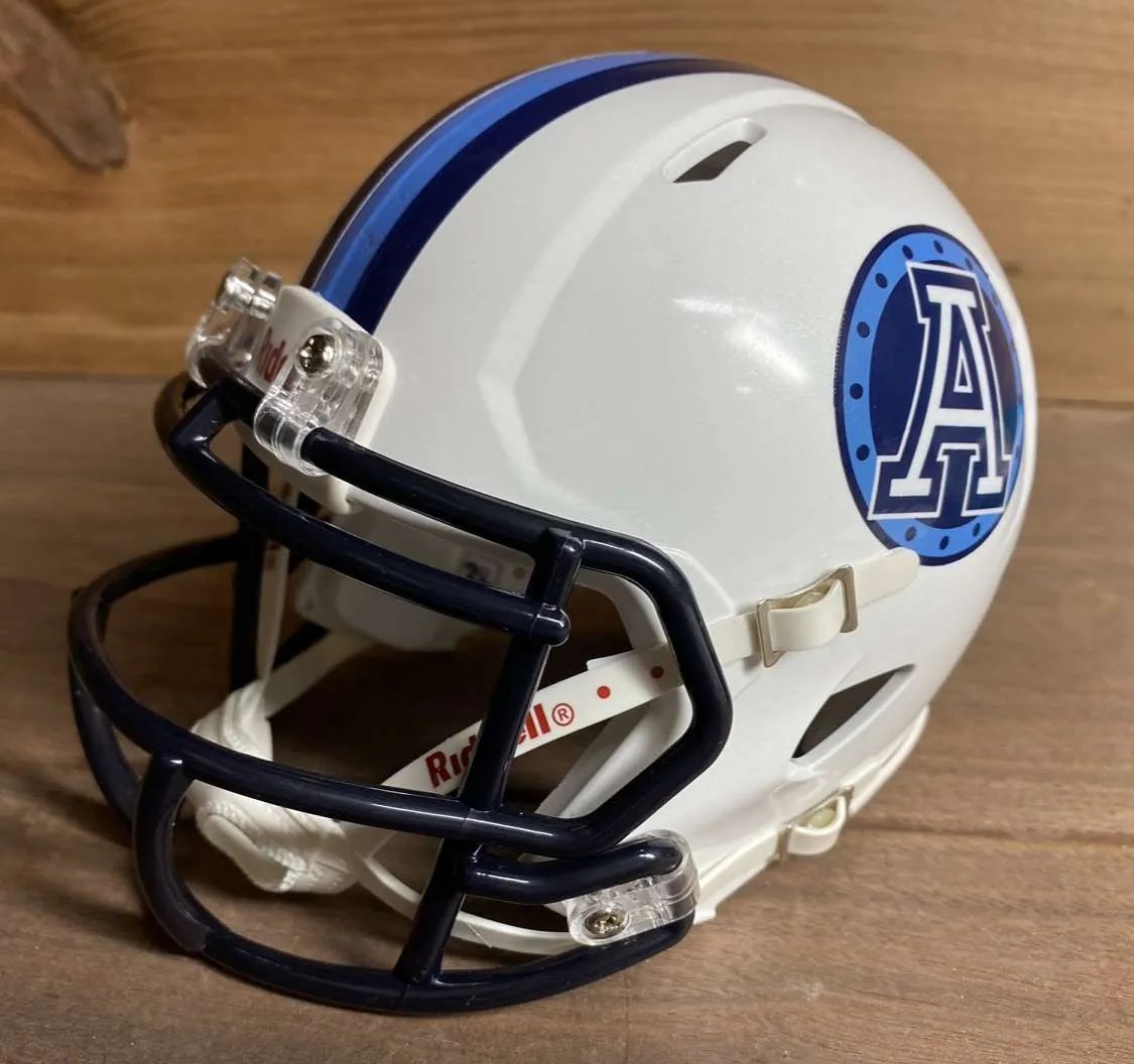 Toronto Argonauts white CFL Riddell Speed Mini Football Helmet 417