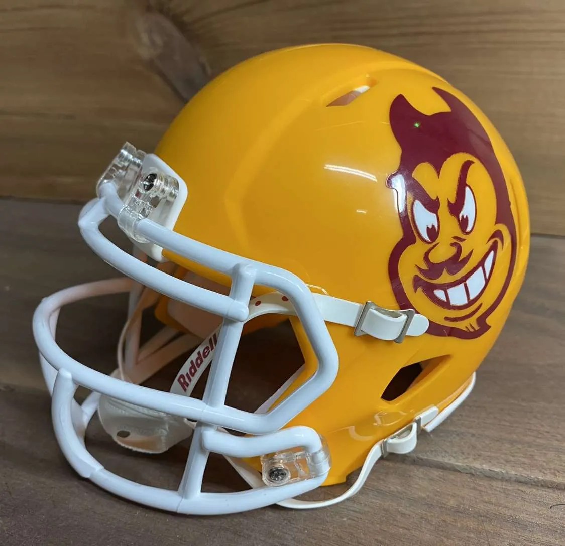 Arizona St Sparky Gold '22 Riddell Speed Mini Football Helmet 417 Helmets