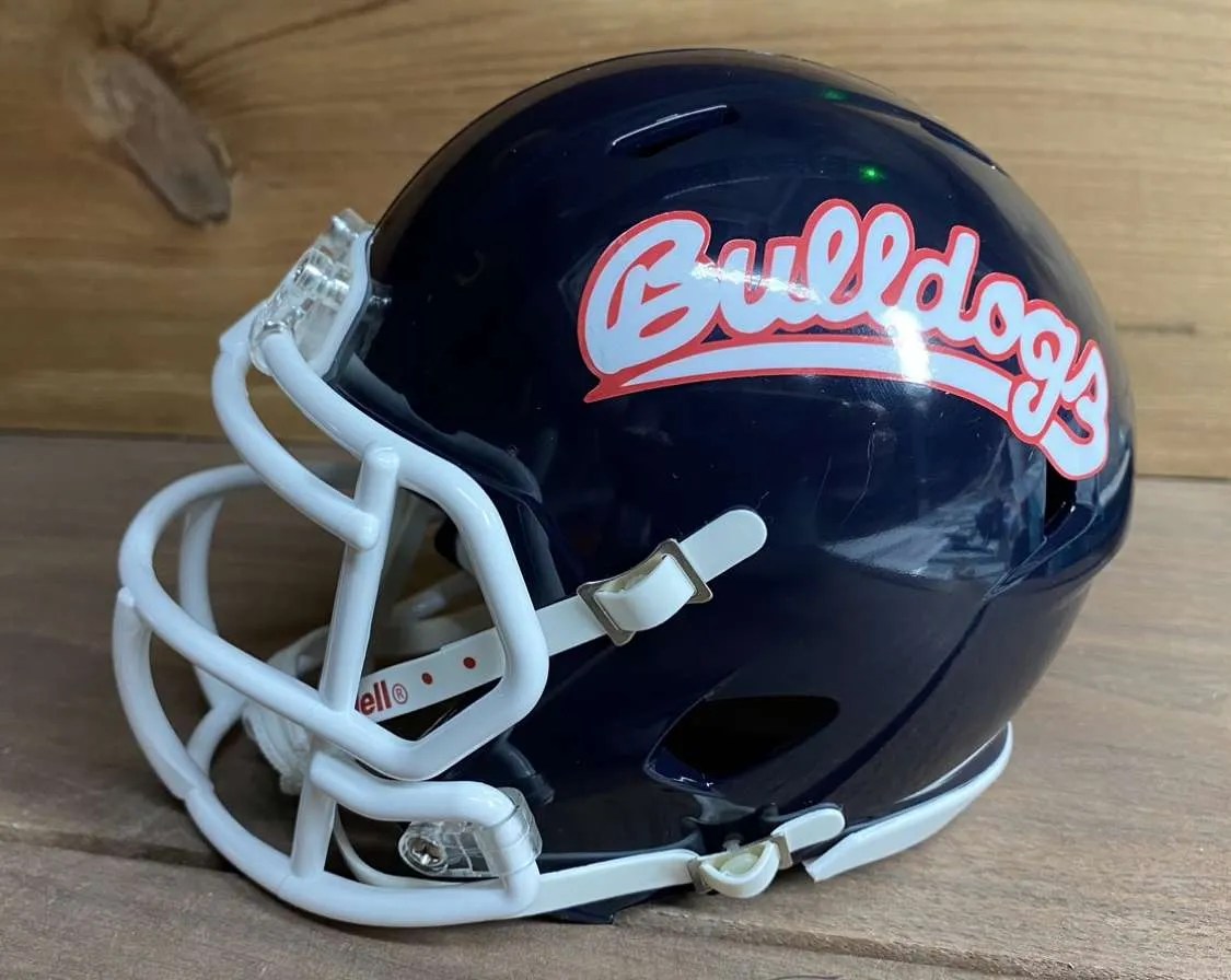 Fresno St Bulldogs Navy '22 Riddell Speed Mini Football Helmet 417