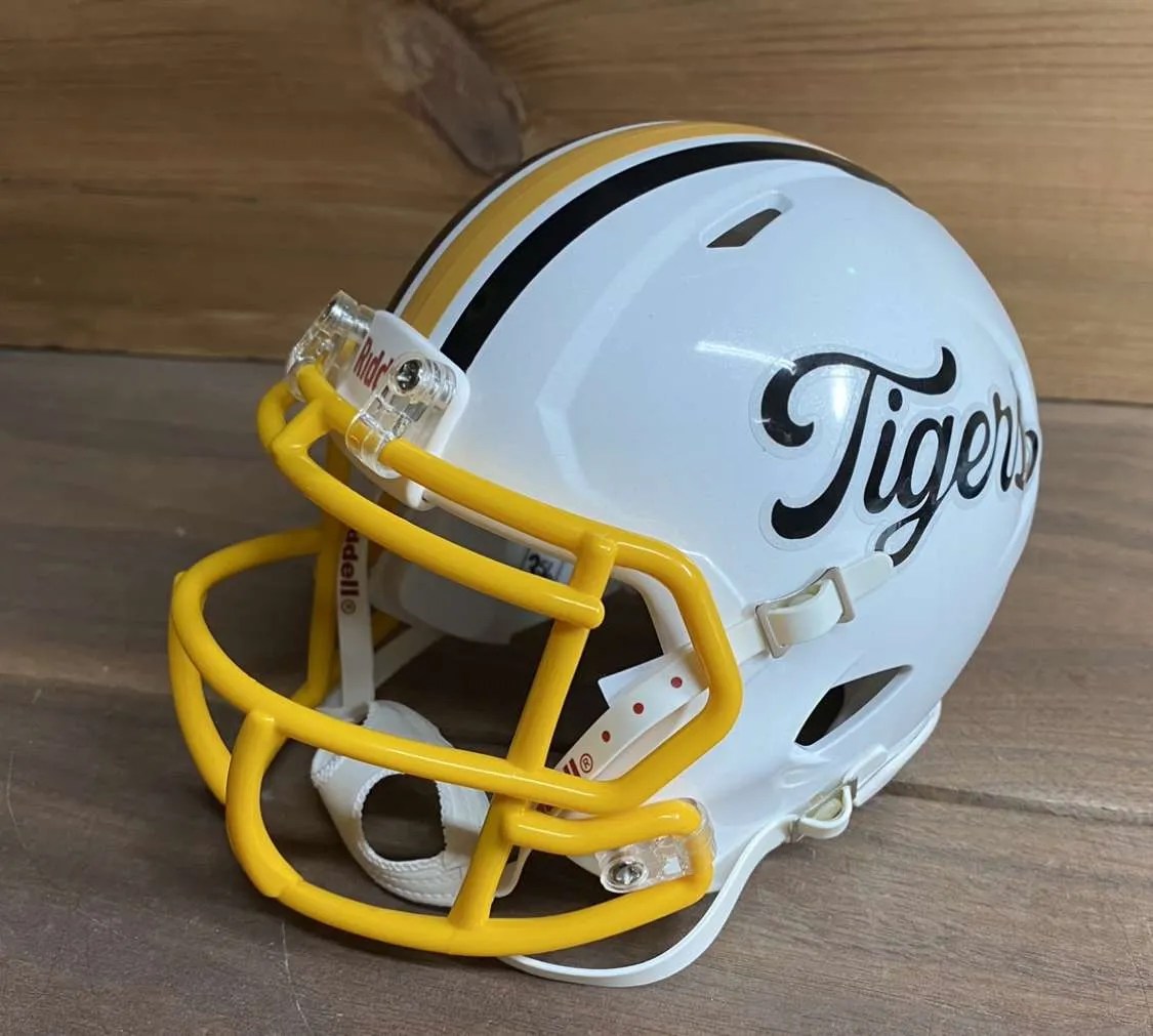 Missouri Tigers Script White '22 Riddell Speed Mini Football Helmet