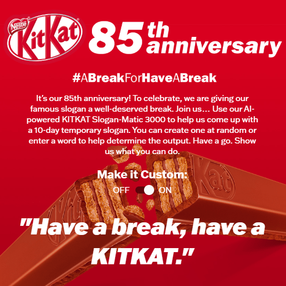 KIT KAT KÊU GỌI NGƯỜI DÙNG MẠNG XÃ HỘI SÁNG TẠO SLOGAN MỚI 419