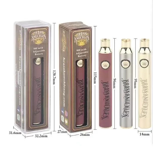 factory wholesale Brass Knuckles 650mAh 900mAh Adjustable Battery420cbdsupply