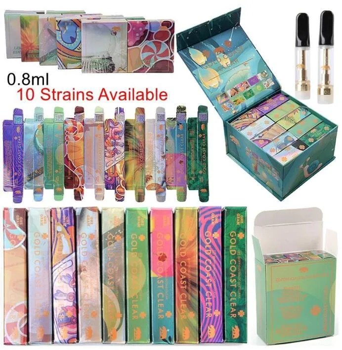 Newest Smokers Club GCC GOLD COAST CLEAR 0.8ml 1ml Atomizers Black