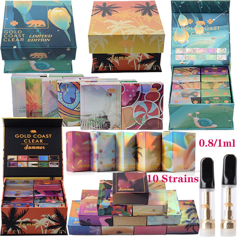 Newest Smokers Club GCC GOLD COAST CLEAR 0.8ml 1ml Atomizers Black