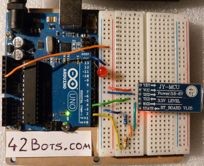 Connecting Arduino Uno and the JYMCU Bluetooth module using