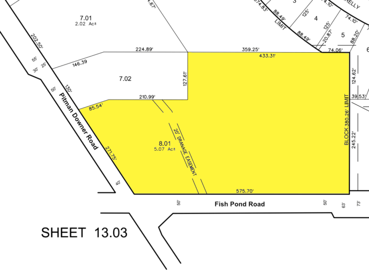 Fish Pond Road Property Hooks Proposed Dollar General for Washington Towship 42 Freeway