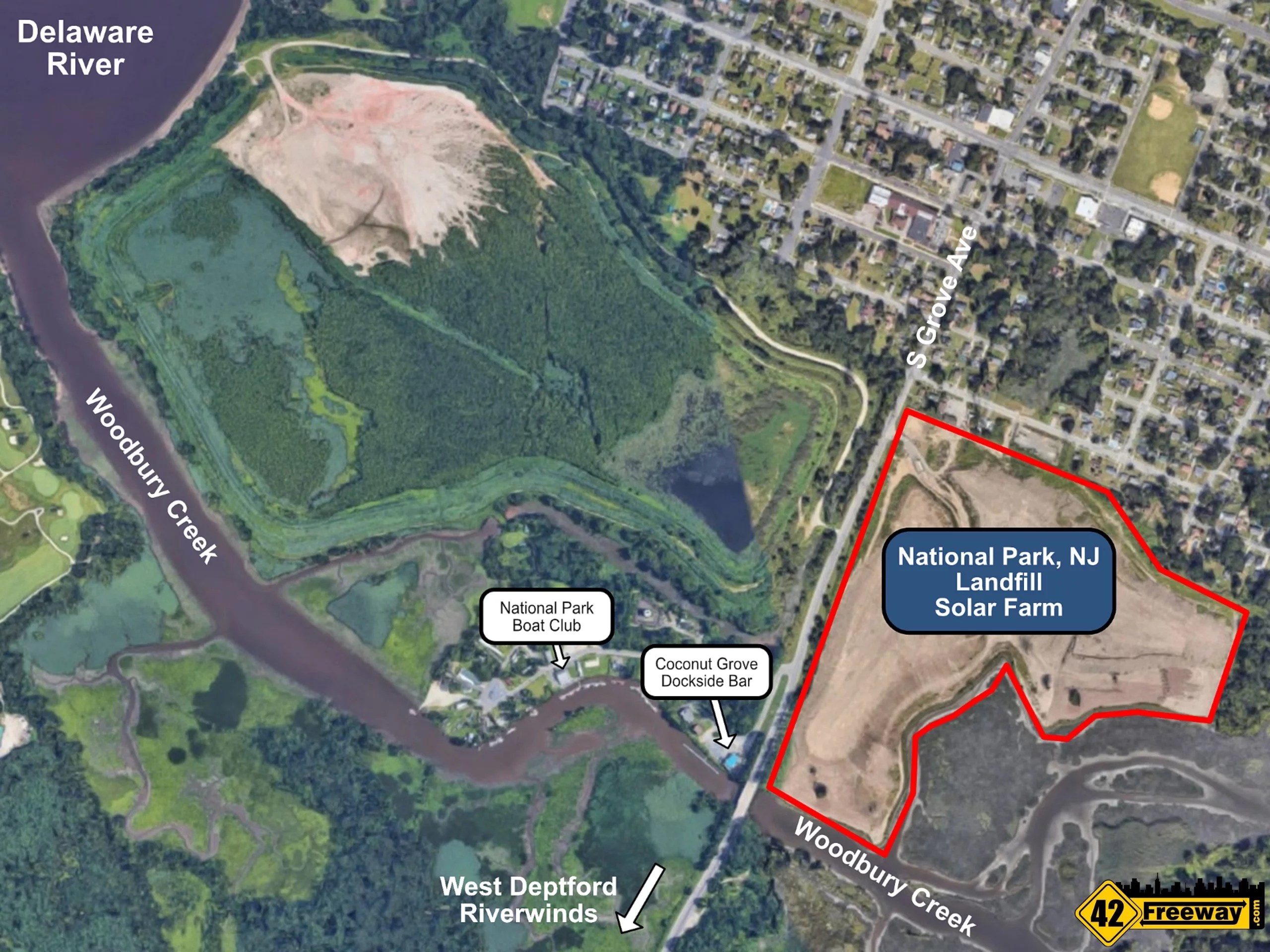 Large Dirt Hill In National Park NJ? Solar Farm 42 Freeway