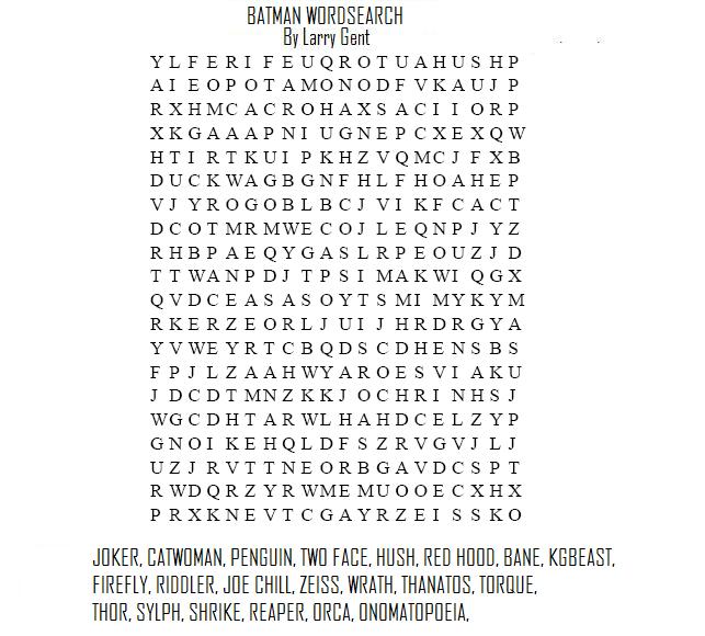 Tuesday Test Batman’s Enemies 42 Webs