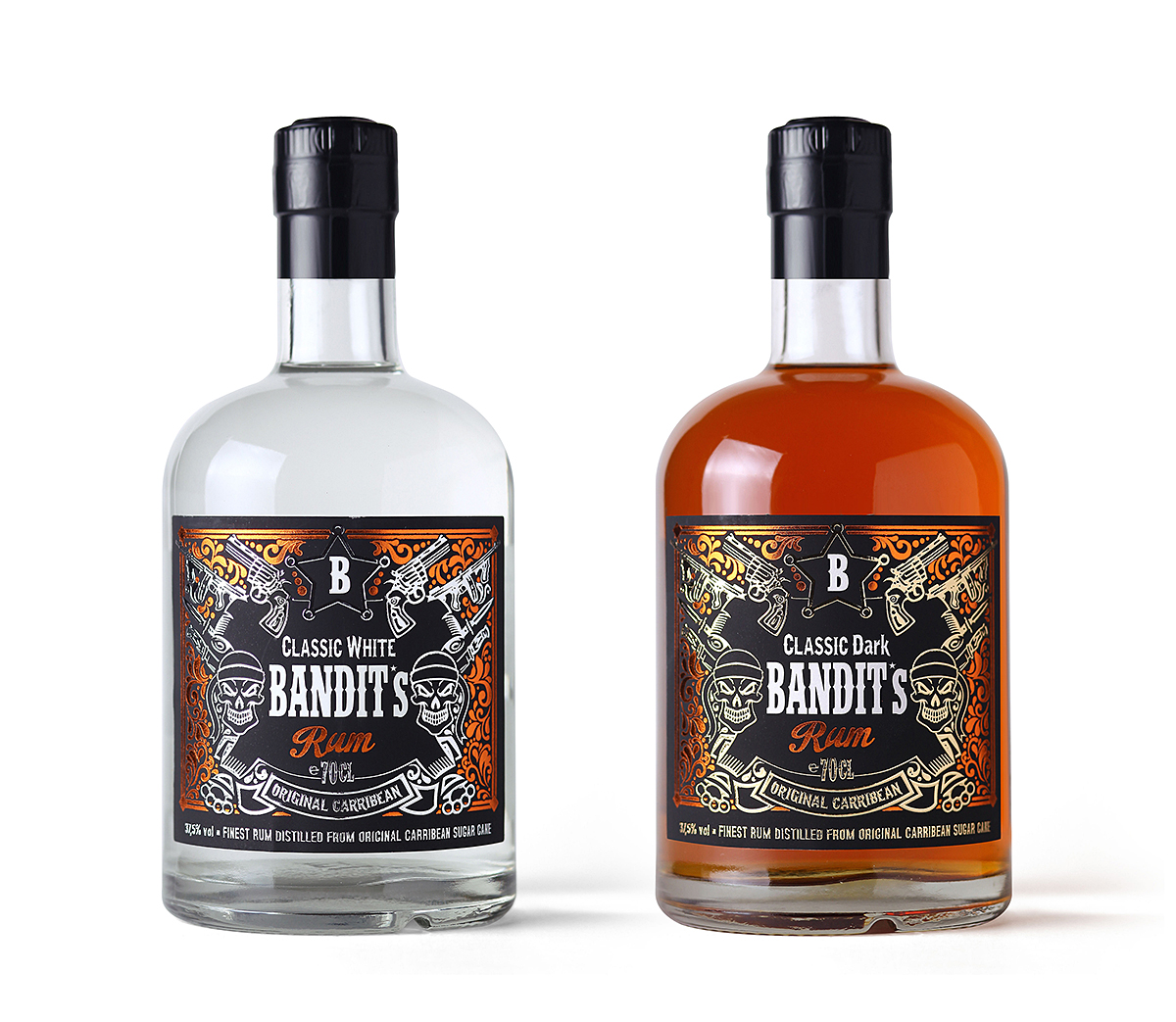 Caribbean rum design Bandit 43'oz Design Studio