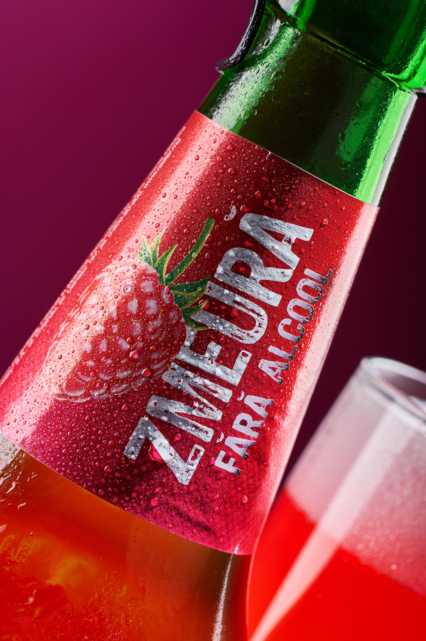 Soft Drink Label Design Radler Raspberry 43'oz Design Studio