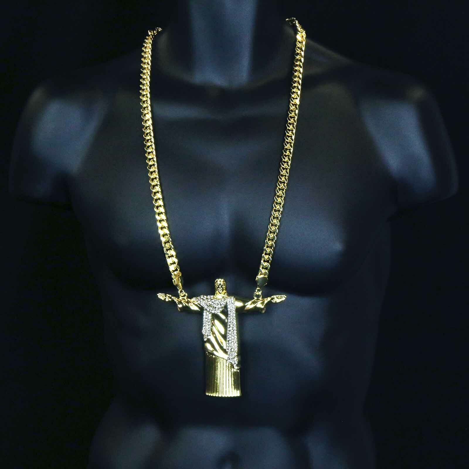 Huge JESUS Piece Pendant w/30″ Cuban Link 44Four.Us