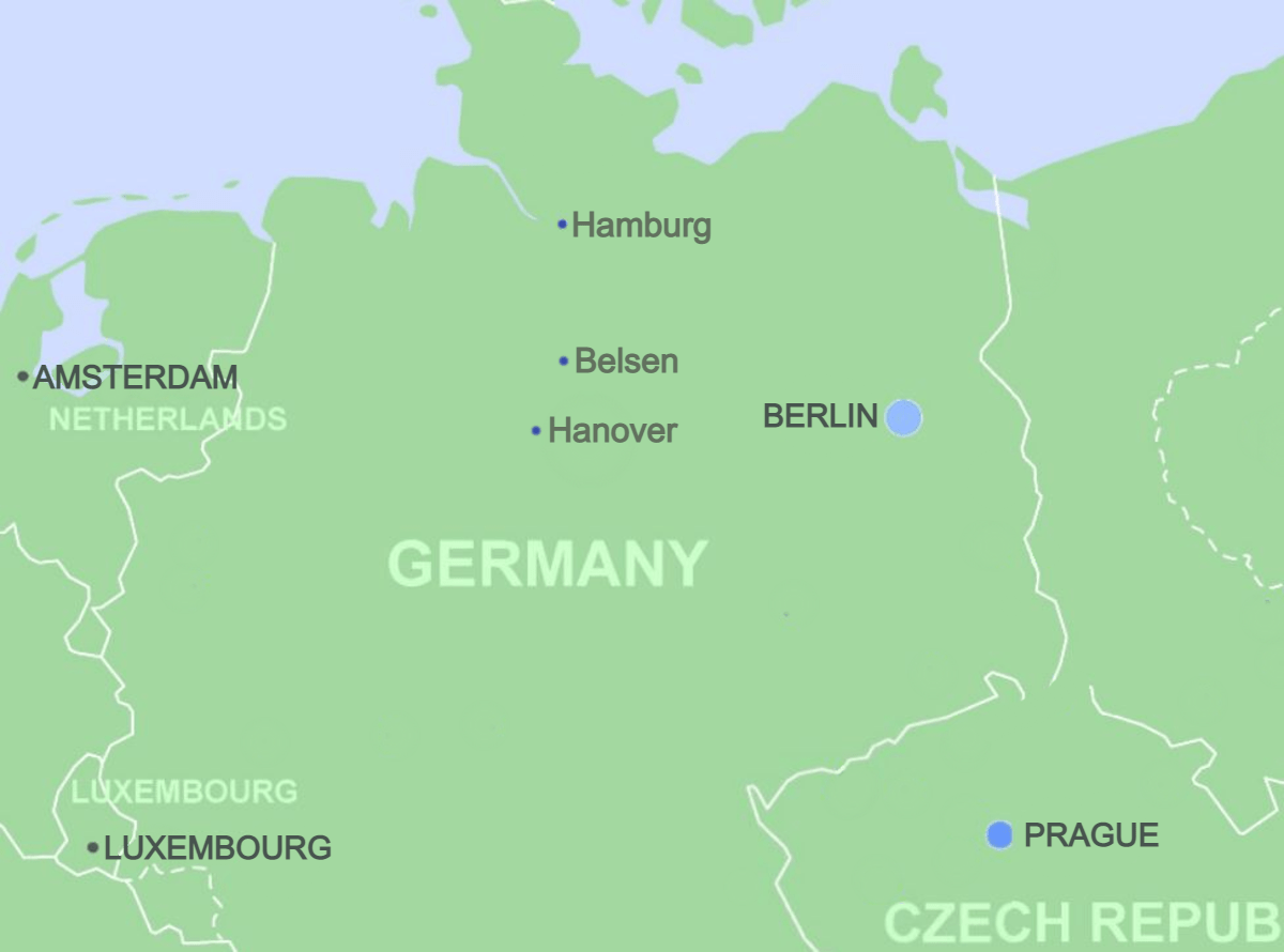 Bergen Belsen Kaart Duitsland BelsenHohne DP (Displaced Persons) Camp '45 Aid Society