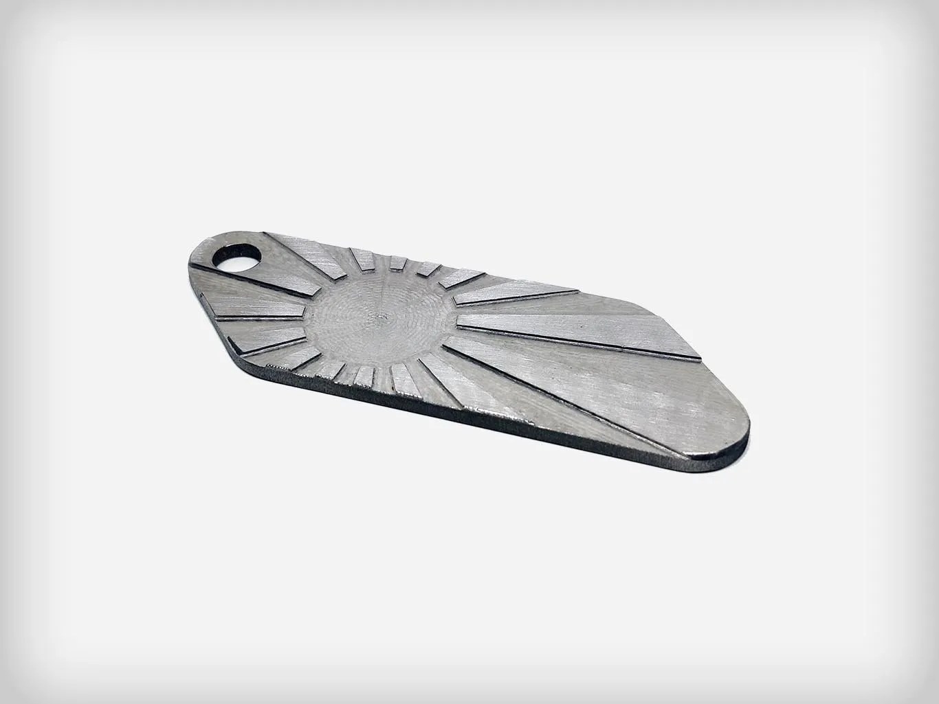 RisingSunTitaniumKeychainFront 47point9