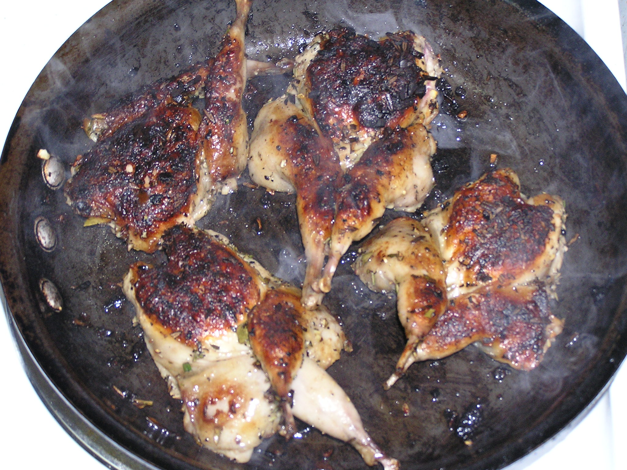 Feast 37 Marinated Quail, Mushroom Ragout and Pasta with White
