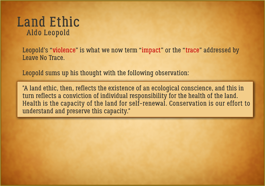 Land Ethics and the Seven Principles of Leave No Trace 48th State