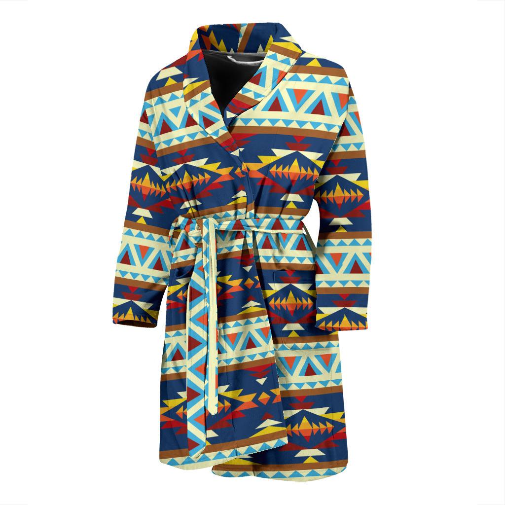 Blue Pattern Native American Bath Robe