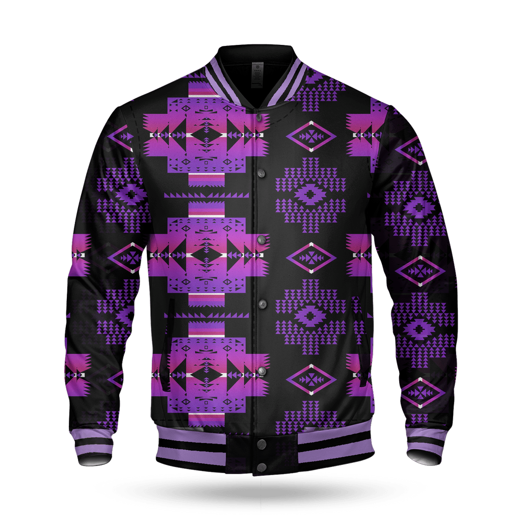 Tribes Pattern Baseball Jacket