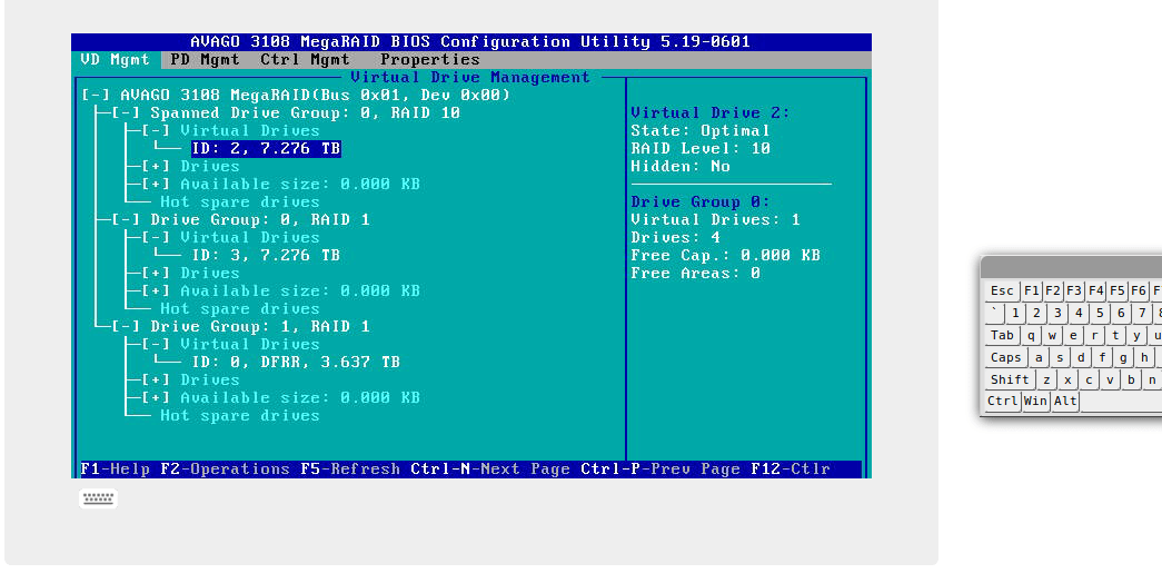 Установка bootраздела Avago MegaRAID в Supermicro
