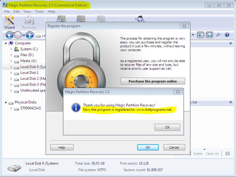 Magic Partition Recovery 4.3 Full All Programs