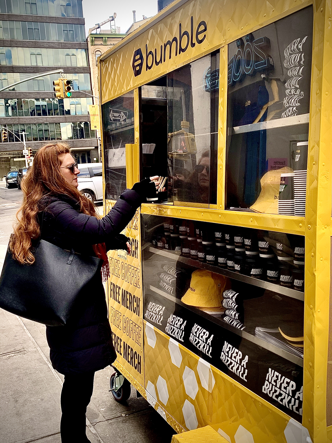Nyc Food Events March 2023 Bumble Coffee Cart in NYC Carisma Creates