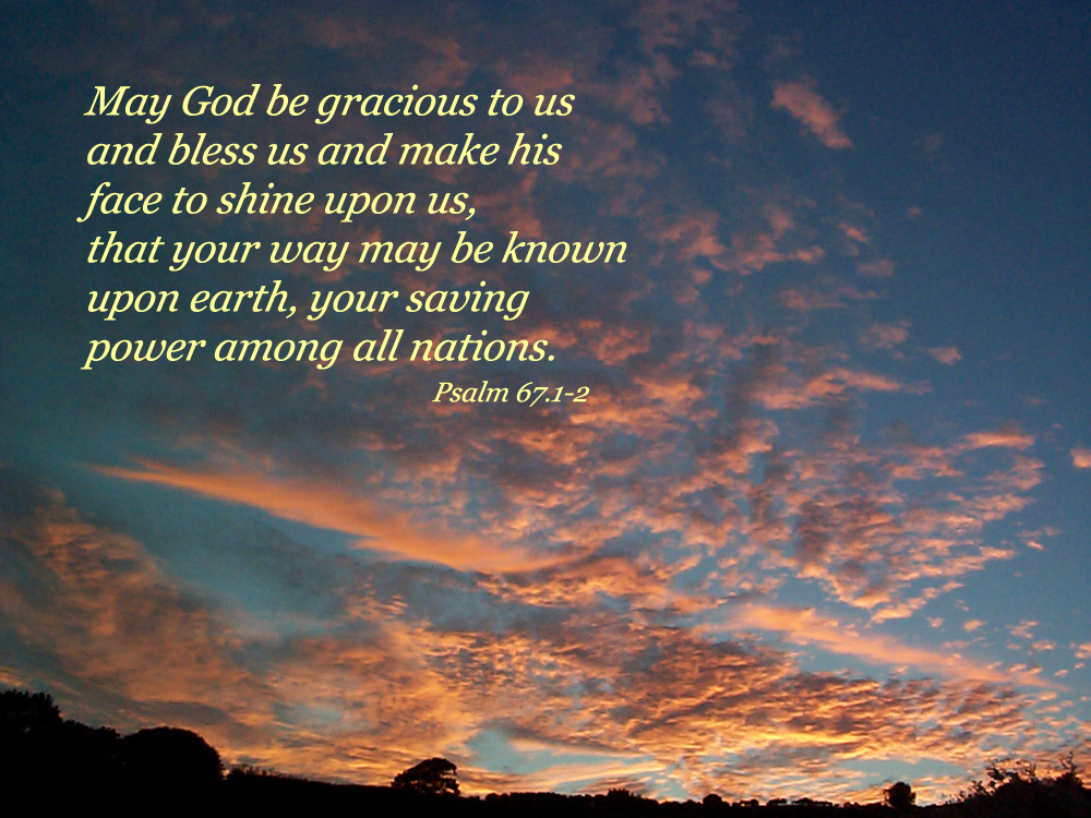 Psalm 67.12 Poster "May God be gracious to us and bless us and make