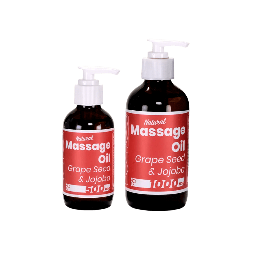 Grape Seed + Jojoba CBD Massage Oil Organic, NonGMO, and Fair Trade