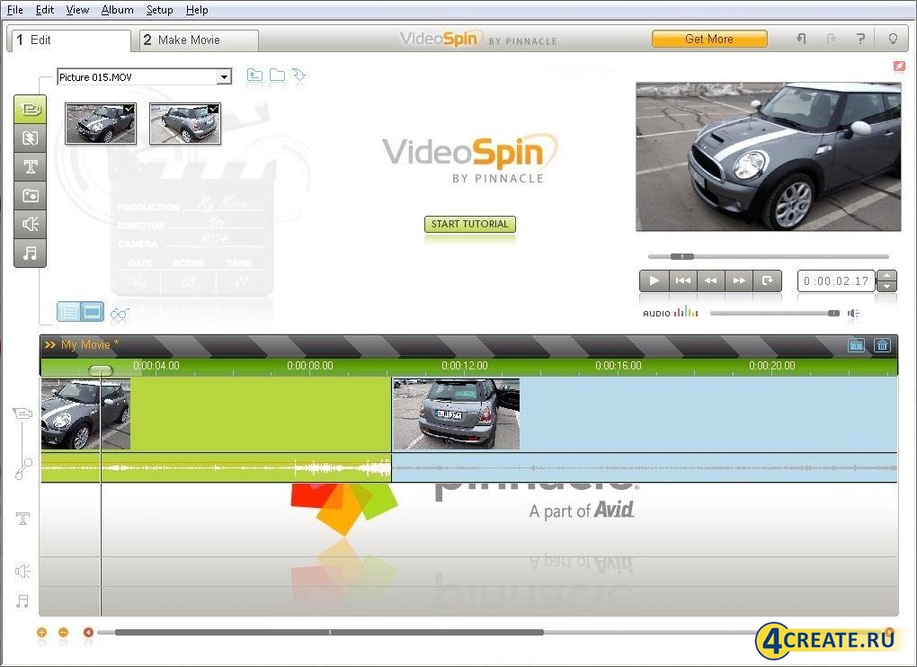 Скачать Pinnacle VideoSpin 2.0.0.669 на русском