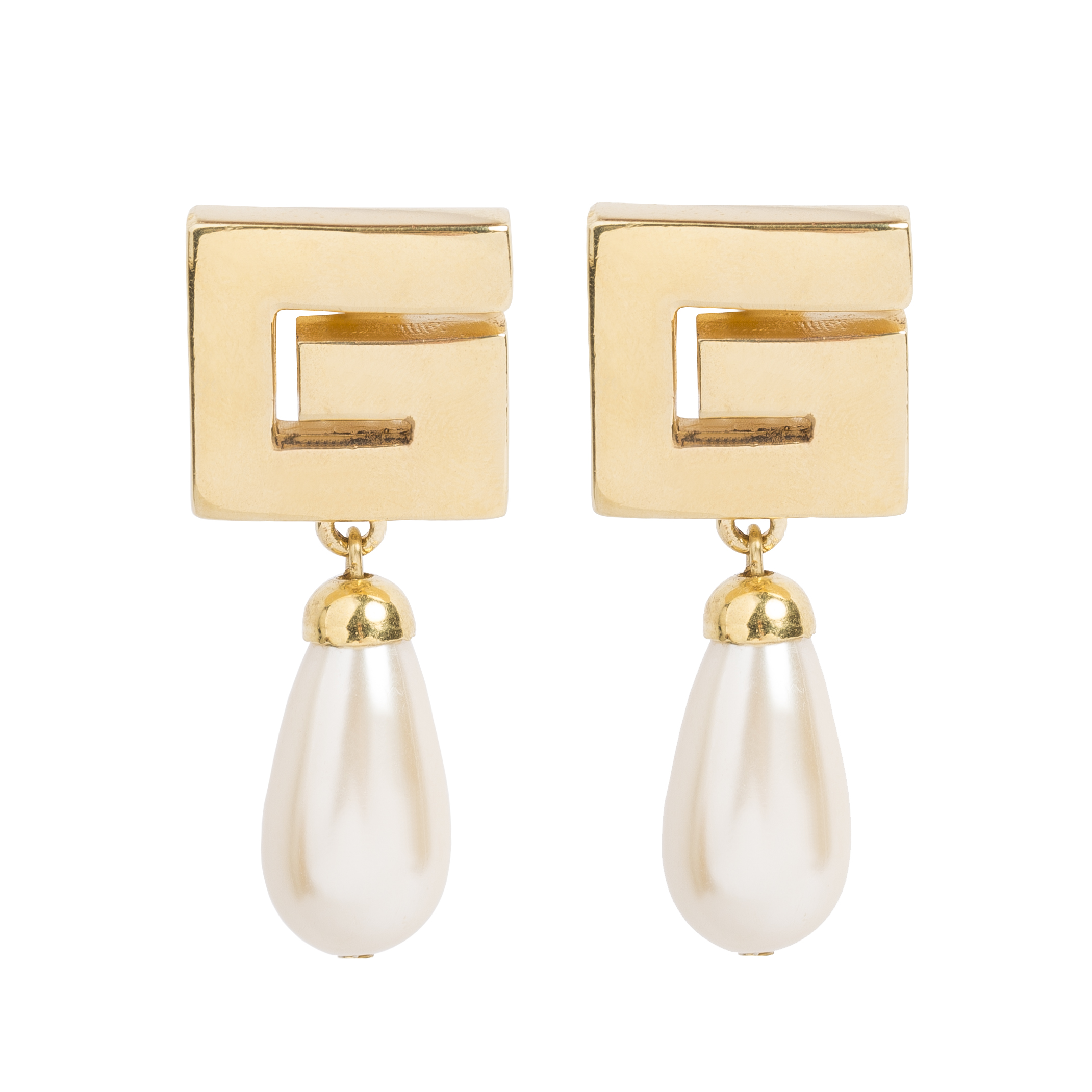 Givenchy Vintage G pearl drop earrings 4element