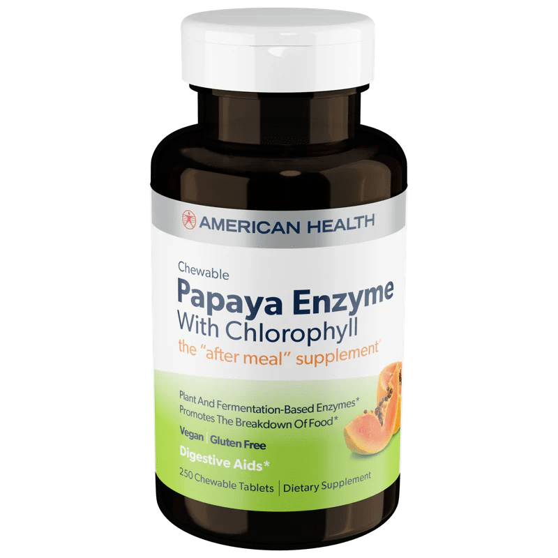 American Health Papaya Enzyme with Chlorophyll 250wfrs The Natural Way