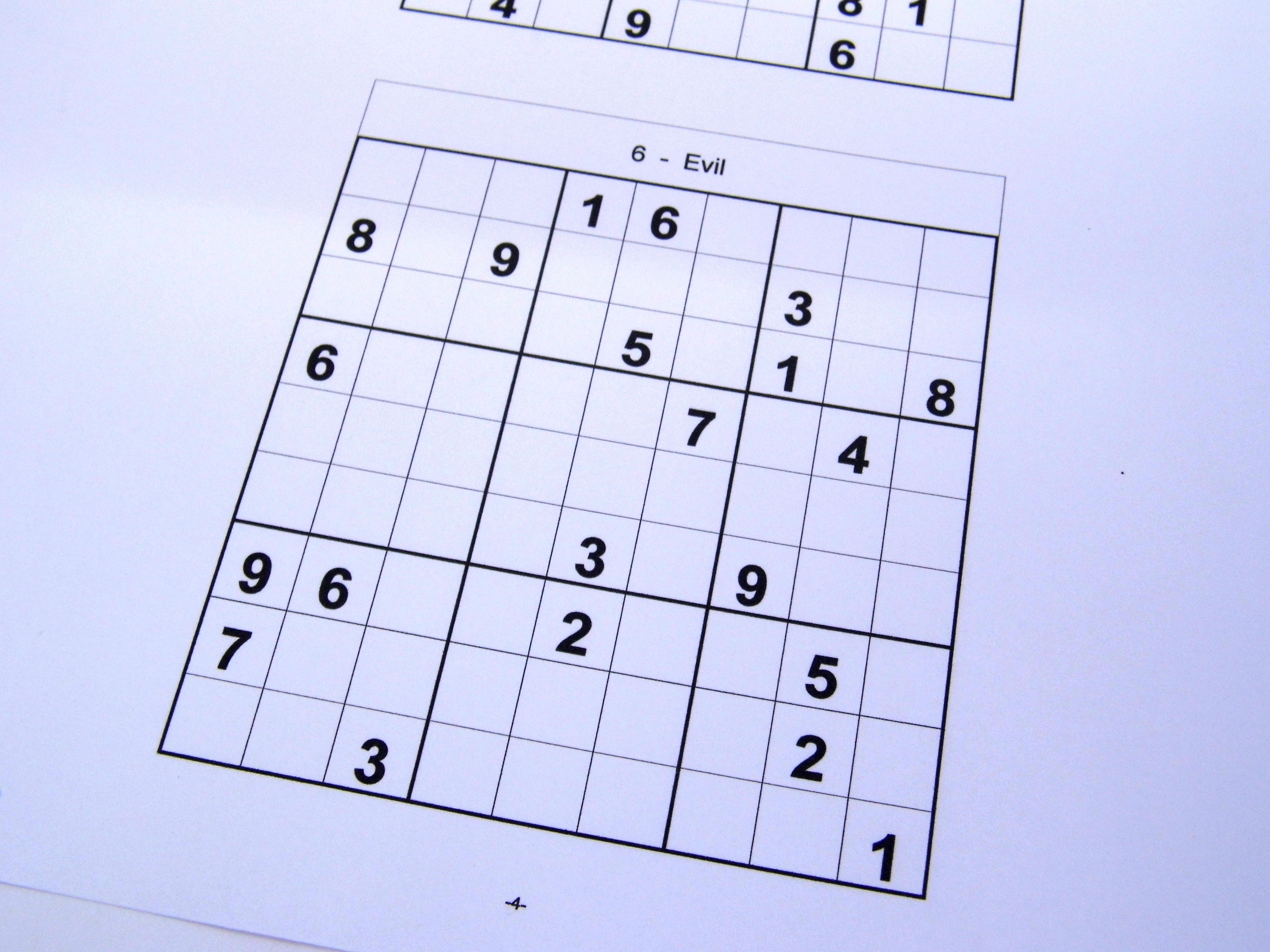 Free Sudoku Printable Puzzles Easy to Hard