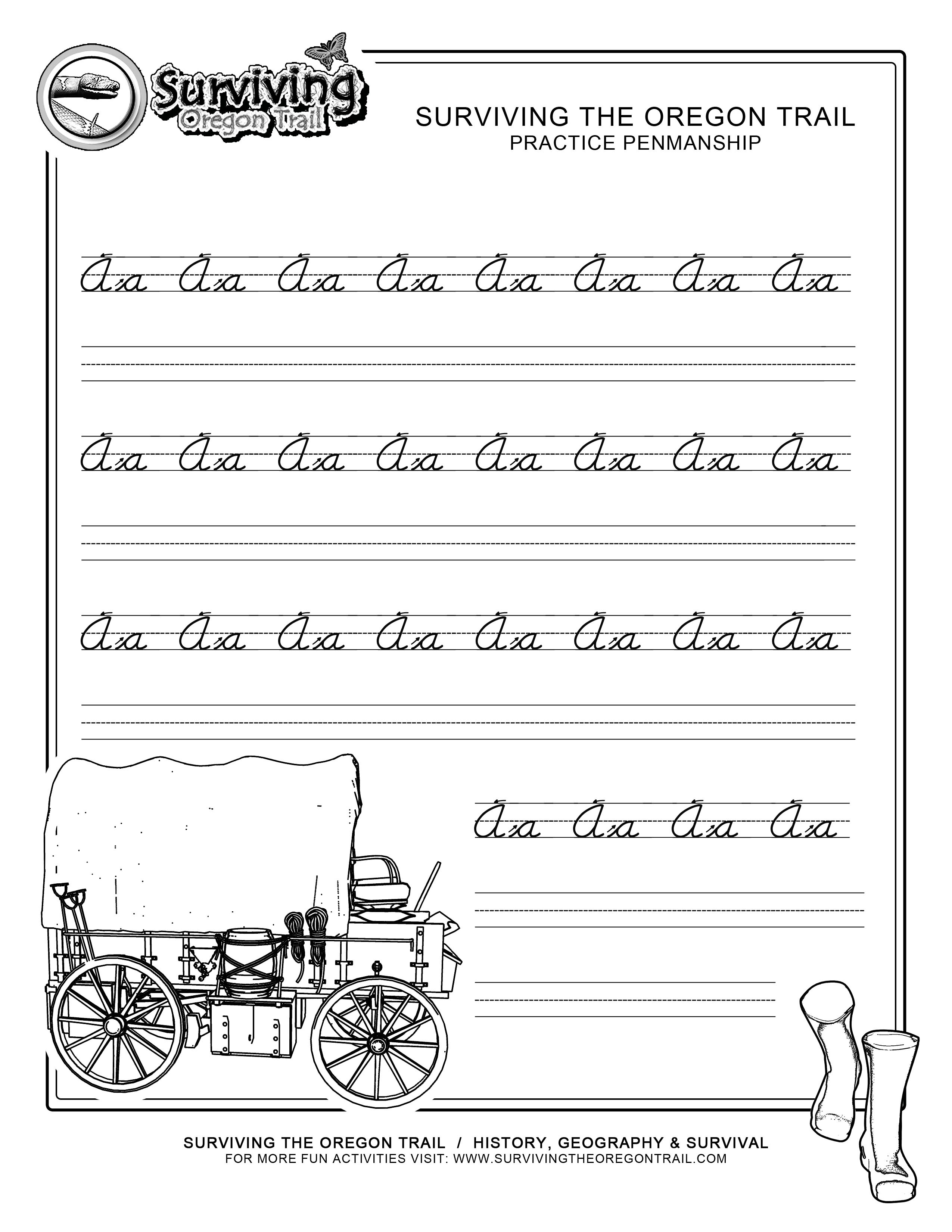 Kindergarten Handwriting Practice Worksheet Printable Free Free