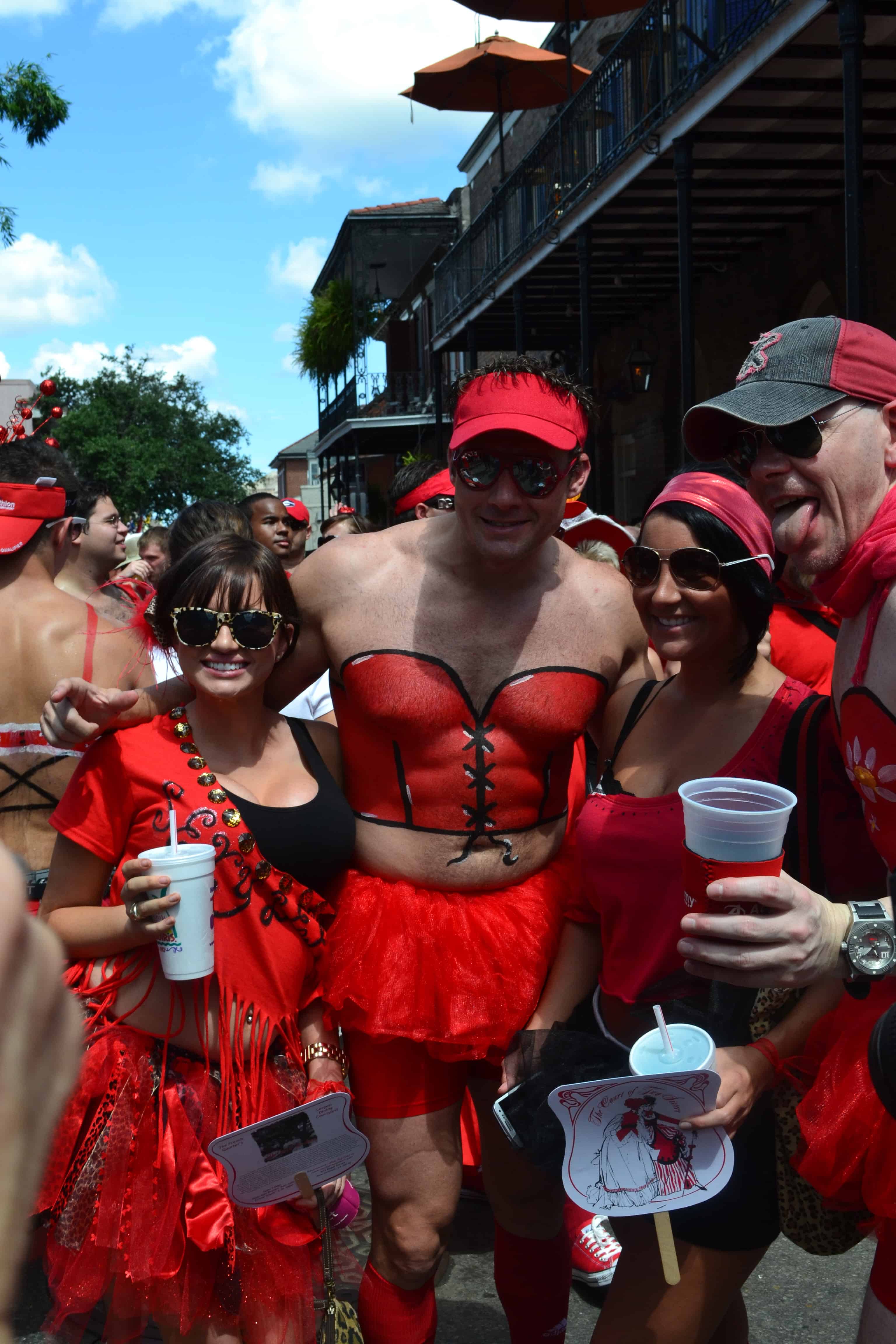Fun times at New Orleans Red Dress Run 4 Hats and Frugal