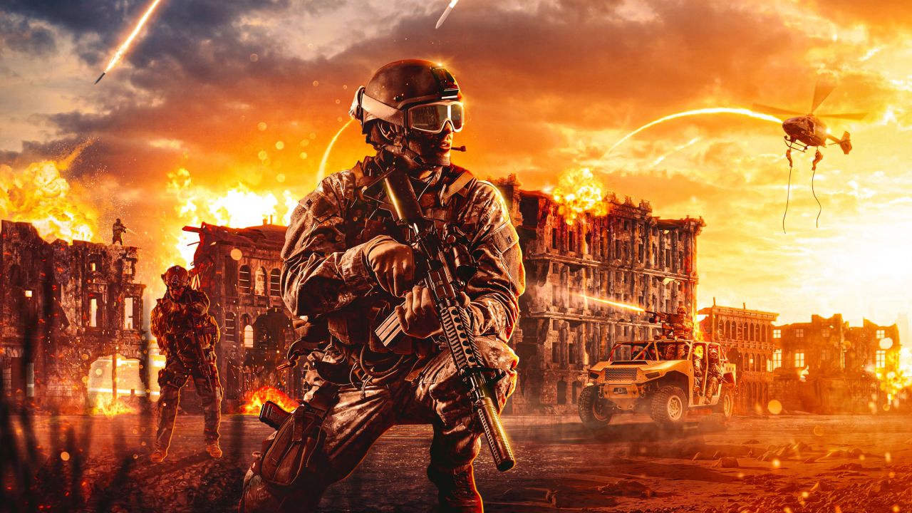 Call of Duty Warzone Wallpaper 4K, Soldier, PlayStation 4, Xbox One