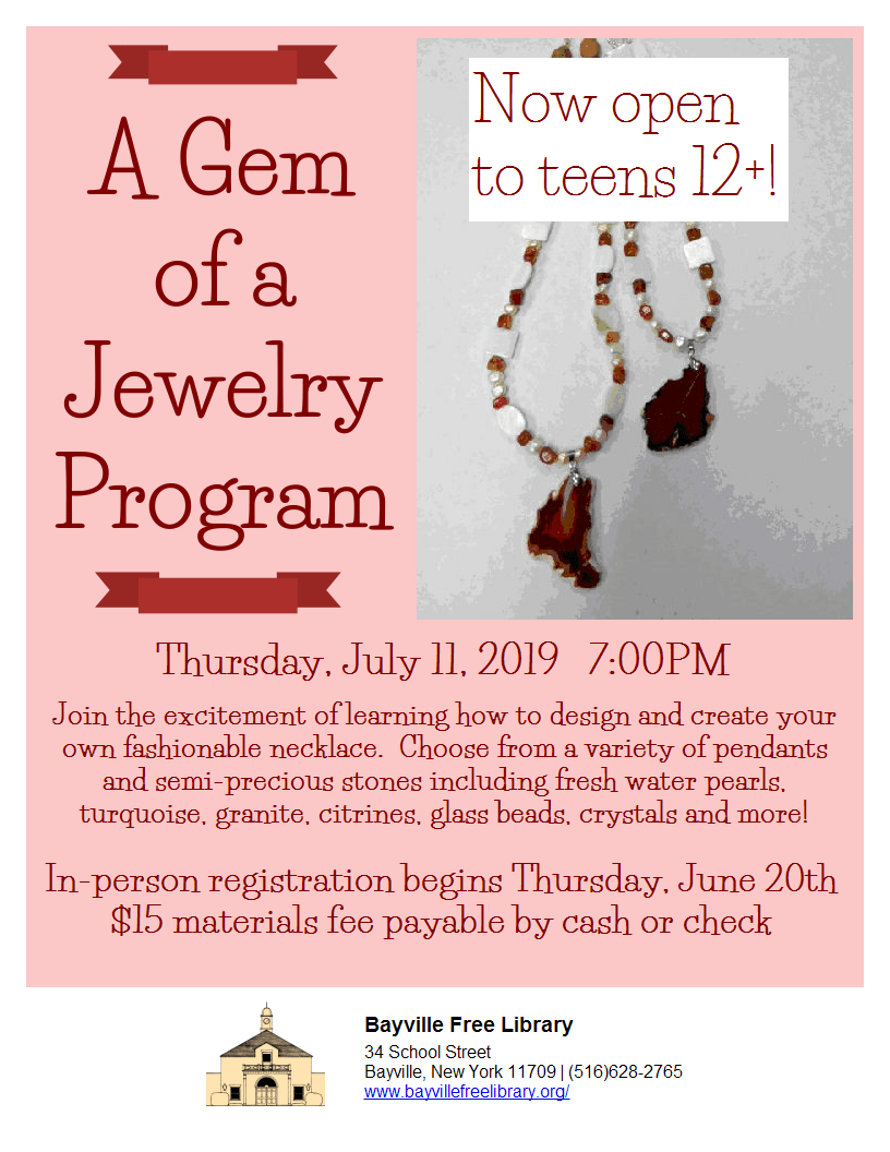 BFL Event Jewelry Program Village of Bayville, NY