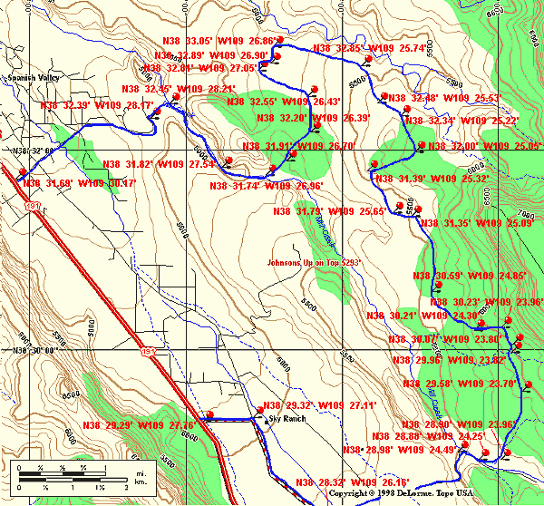 Moab Utah GPS Steel Bender Trail