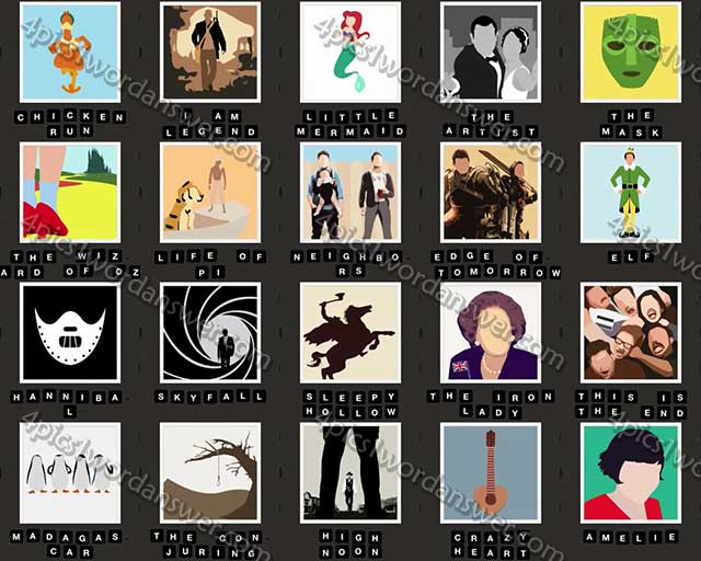 Hi Guess 100 Movie Level 41 60 Answers 4 Pics 1 Word