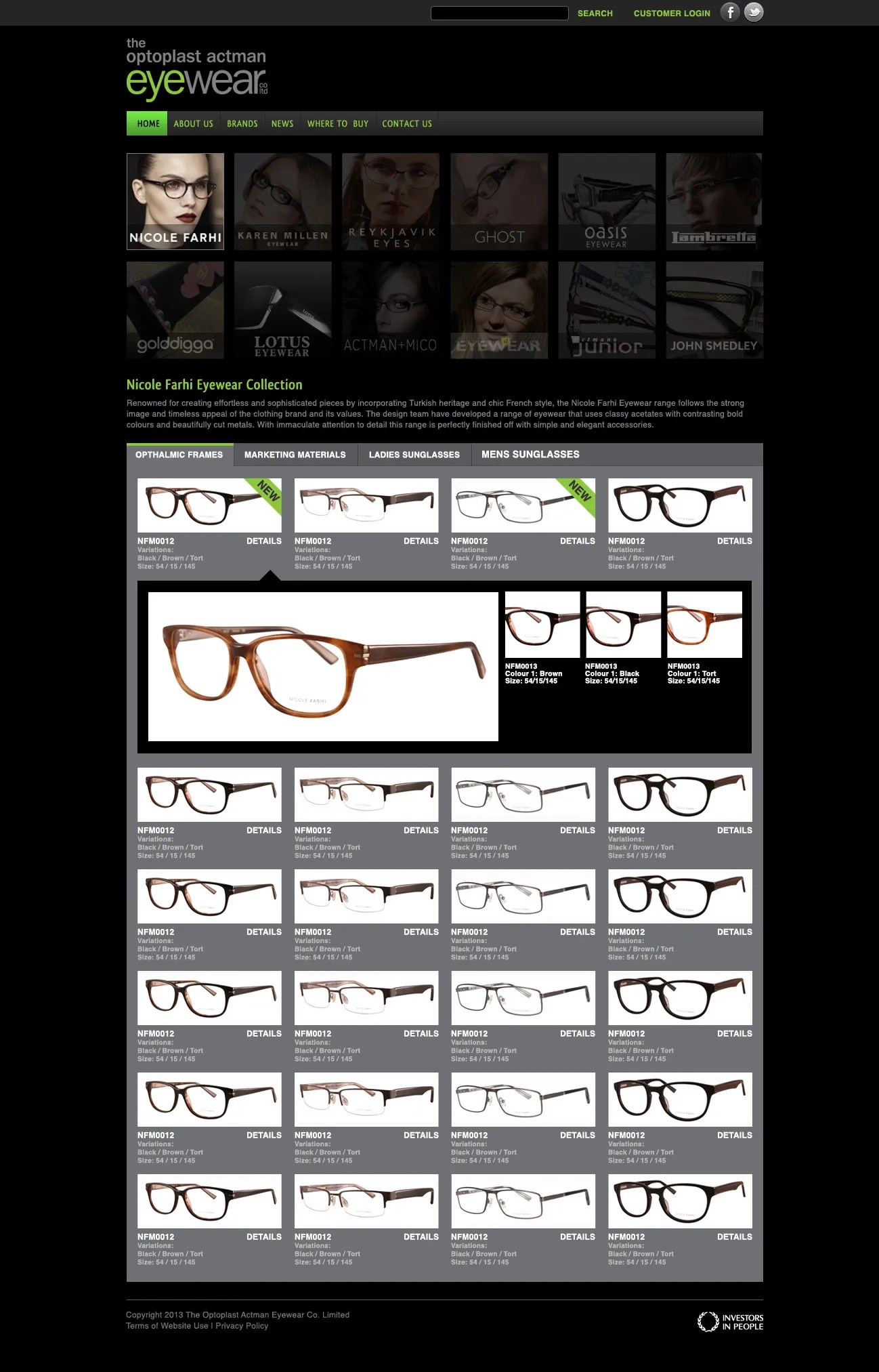 EyeWear website 4pixels Design