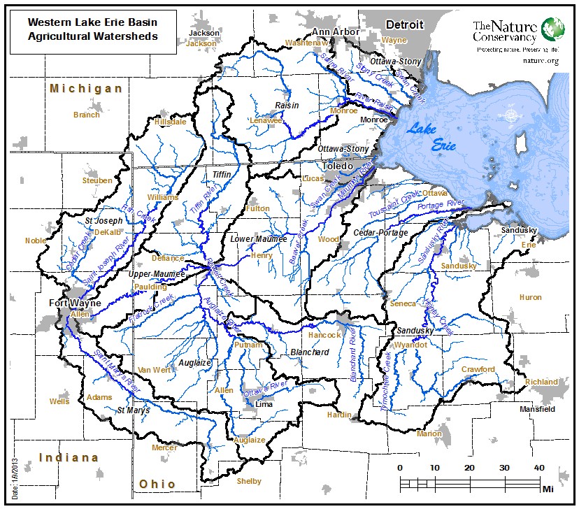 Lake Erie Map Western Basin About 4R Nutrient Stewardship Certification