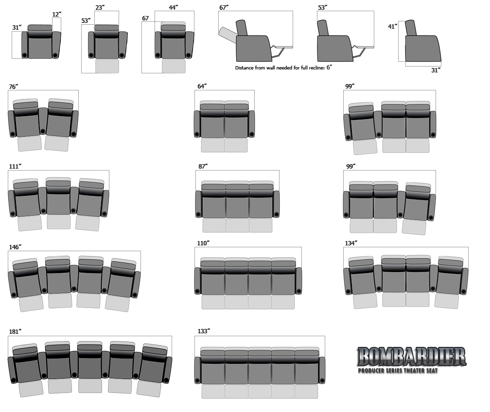 Home Theater Seating Dimensions