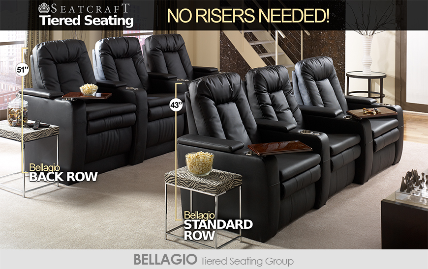 Seatcraft Tiered Home Theater Seating Without Risers 4seating
